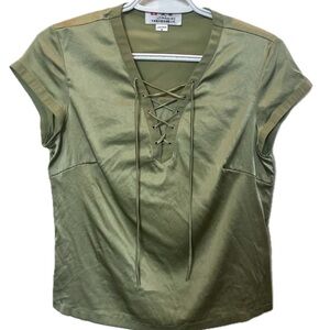 Chinese Silk Pull-Over   Blouse in Celery Green
